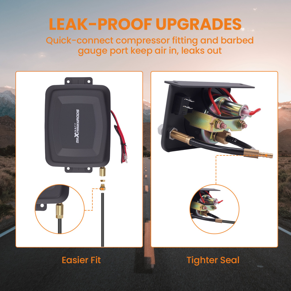 Towing Air Spring Bag Compressor Controller kit For Universal Van Pickups compatible for Ford