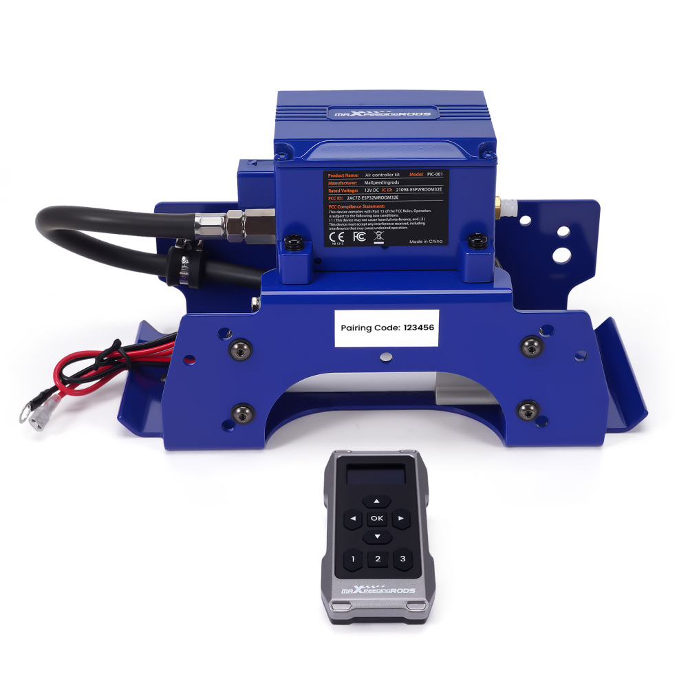 Air Compressor Control System Assembly for Air Spring Bag Kit, Single-Path Wireless Controller with Free iOSAndroid App