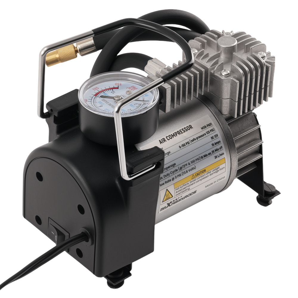 12V Air Compressor 150PSI Portable Inflator Pump for Truck Van Bus 35L/Min