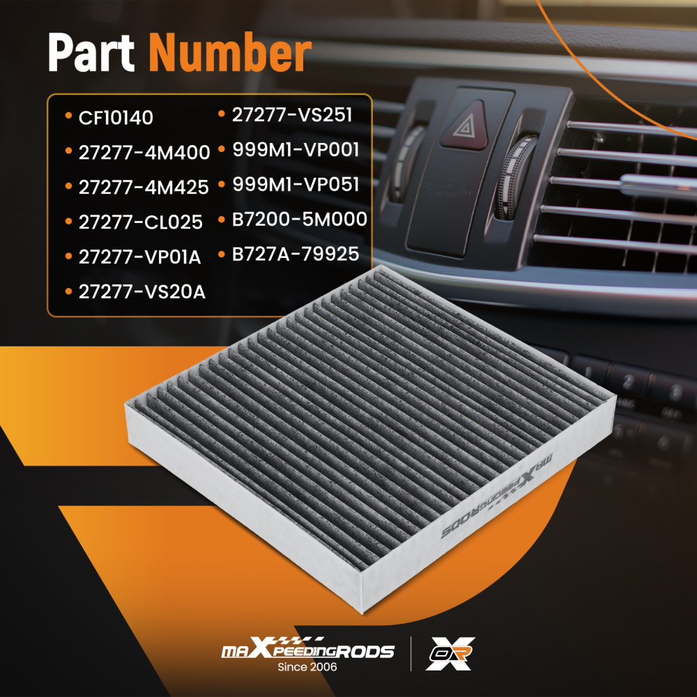 Cabin Air Filter compatible for Infiniti FX35/FX45 2003-2008 27277-VS251 B7200-5M000