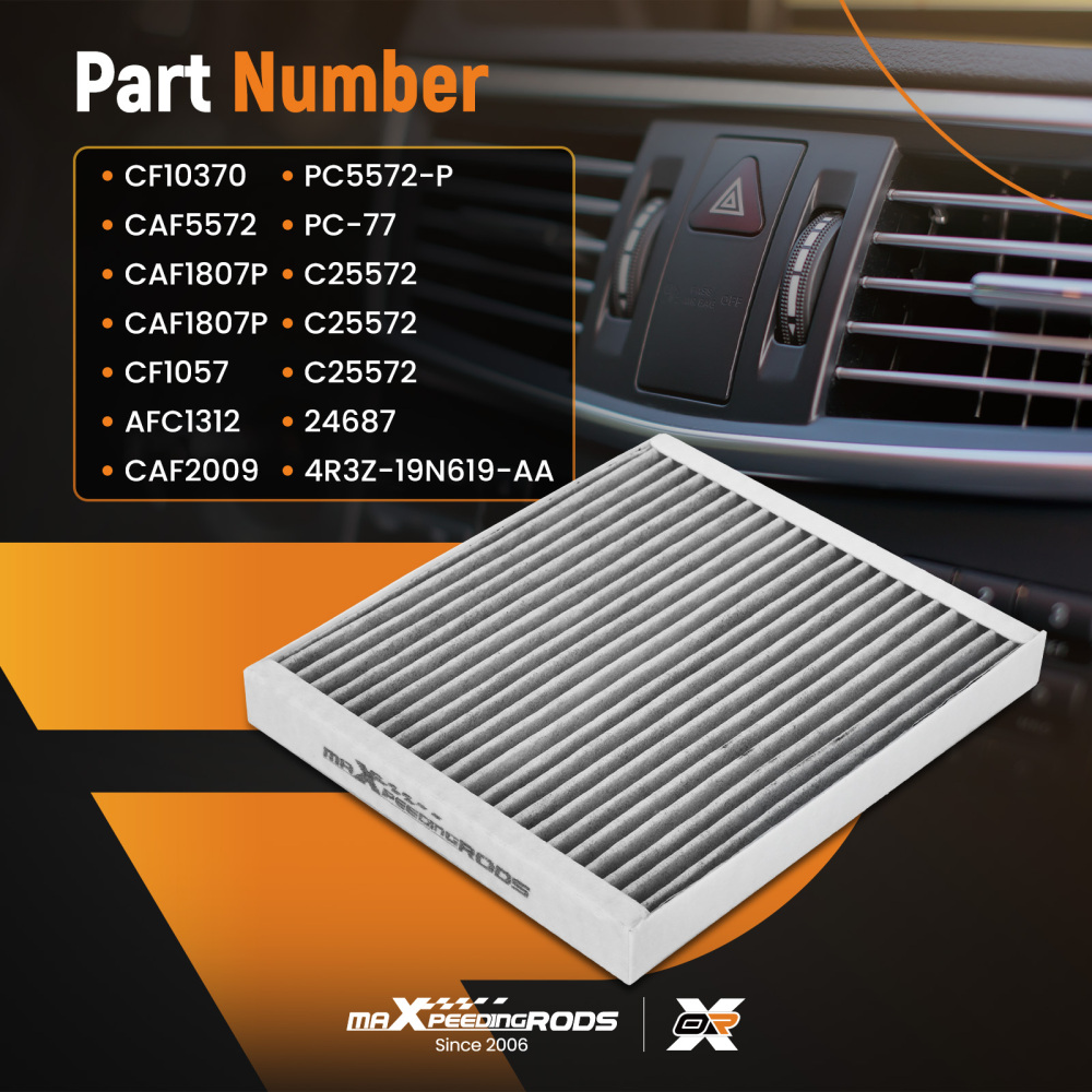 Air Filter compatible for Ford Mustang 05-14 CF10370 AFC1312 High-Efficiency Front