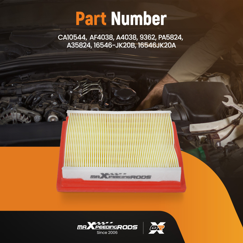 2Pcs Engine Air Filter compatible for INFINITI EX35/EX37 2008-2013 CA10544 A4038