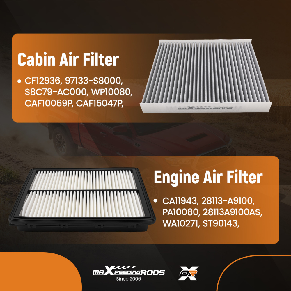 Engine Cabin Air Filter compatible for Hyundai Palisade 2020-2025 3.8L 28113-A9100 WA10271