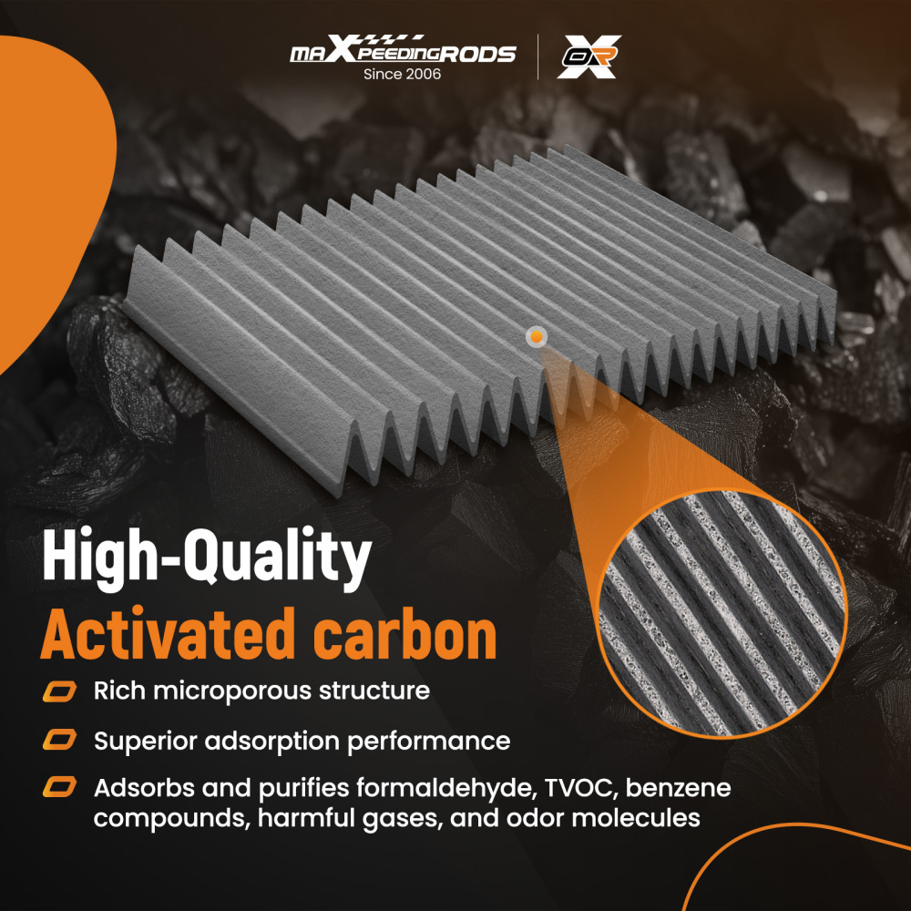 Activated Carbon Cabin Air Filter compatible for Genesis G70 Sonata Optima 97133C1010