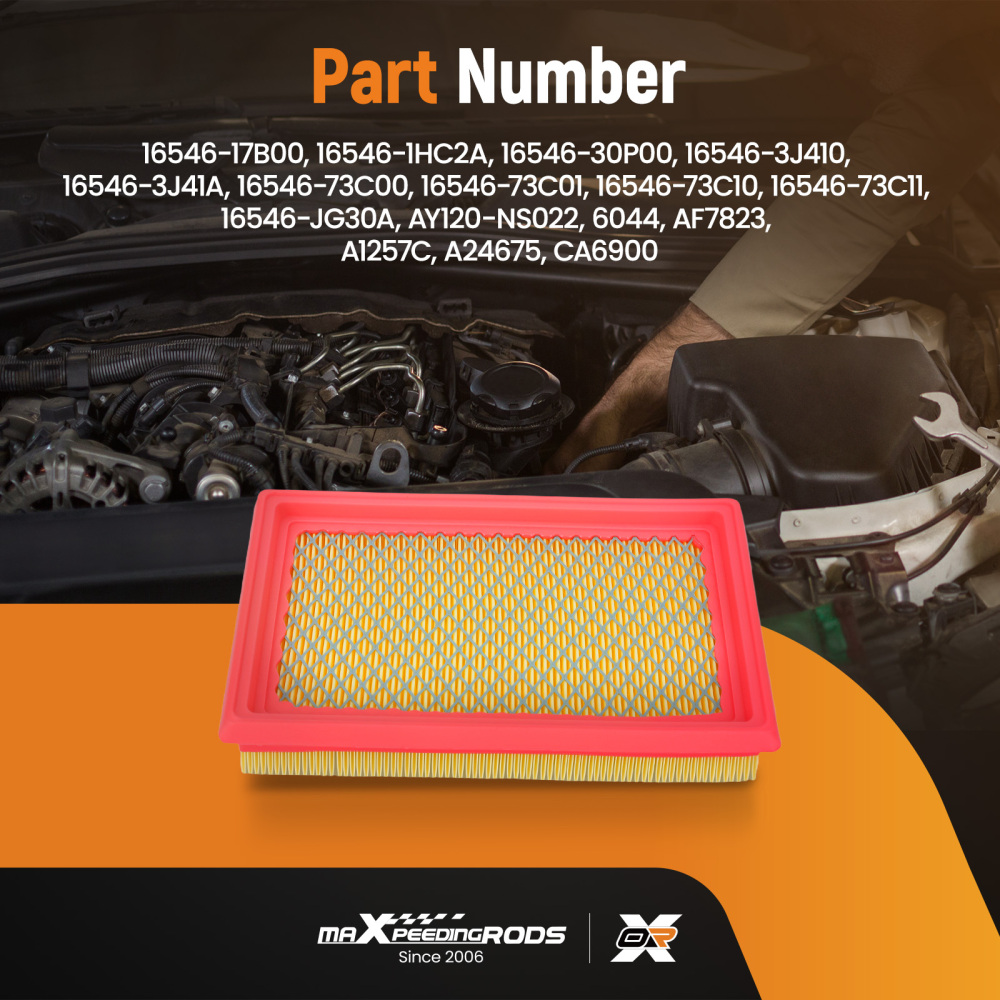 Air Filter compatible for INFINITI FX35 2008-2012 16546-3J410 16546-1HC2A AF7823 CA6900
