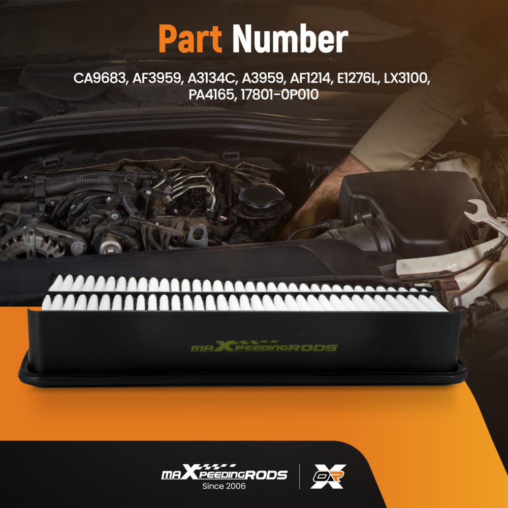 1pc Engine Air Filter compatible for Toyota 4Runner FJ Cruiser compatible for Tacoma CA9683 17801-0P010