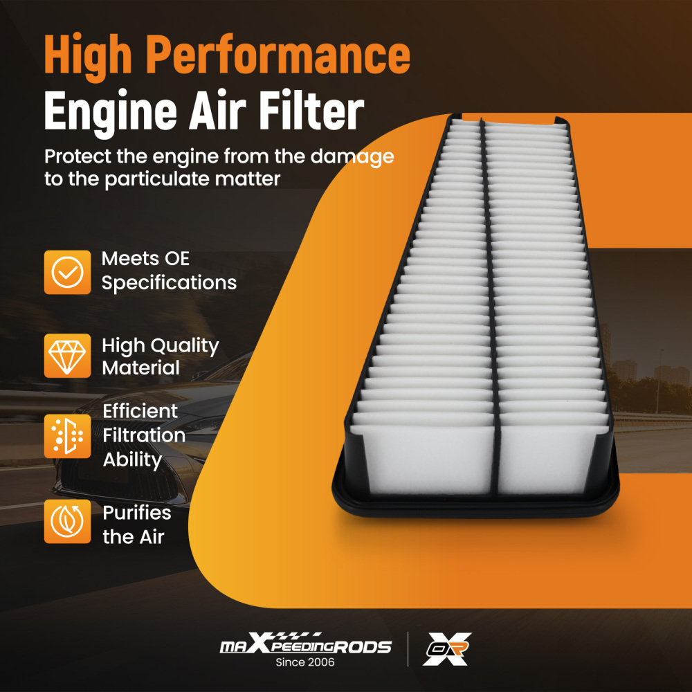 1pc Engine Air Filter compatible for Toyota 4Runner FJ Cruiser compatible for Tacoma CA9683 17801-0P010