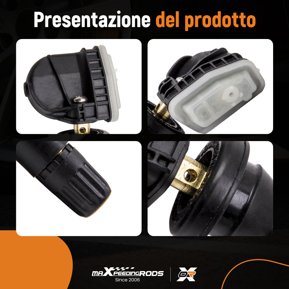 4X Nuovo Tpms Sensori Pressione Pneumatici compatibile per Opel Astra J K 2009-2017 13506028