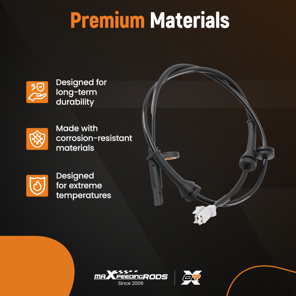 Front Left Right ABS Wheel Speed Sensors compatible for NISSAN X-TRAIL SLX 4WD 2.5L 2008-12