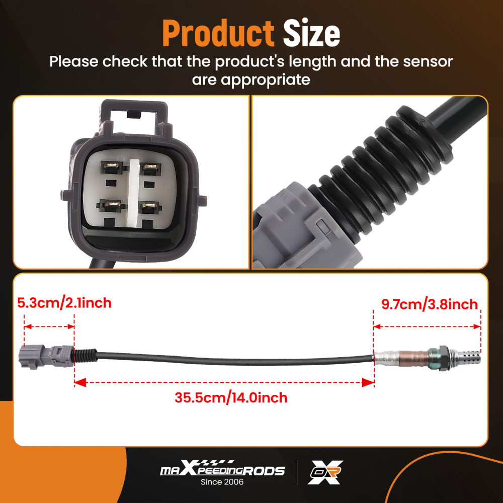 Rear Oxygen O2 Sensor Downstream compatible for Toyota Camry 2.4L L4 02-2003 compatible for Lexus Scion