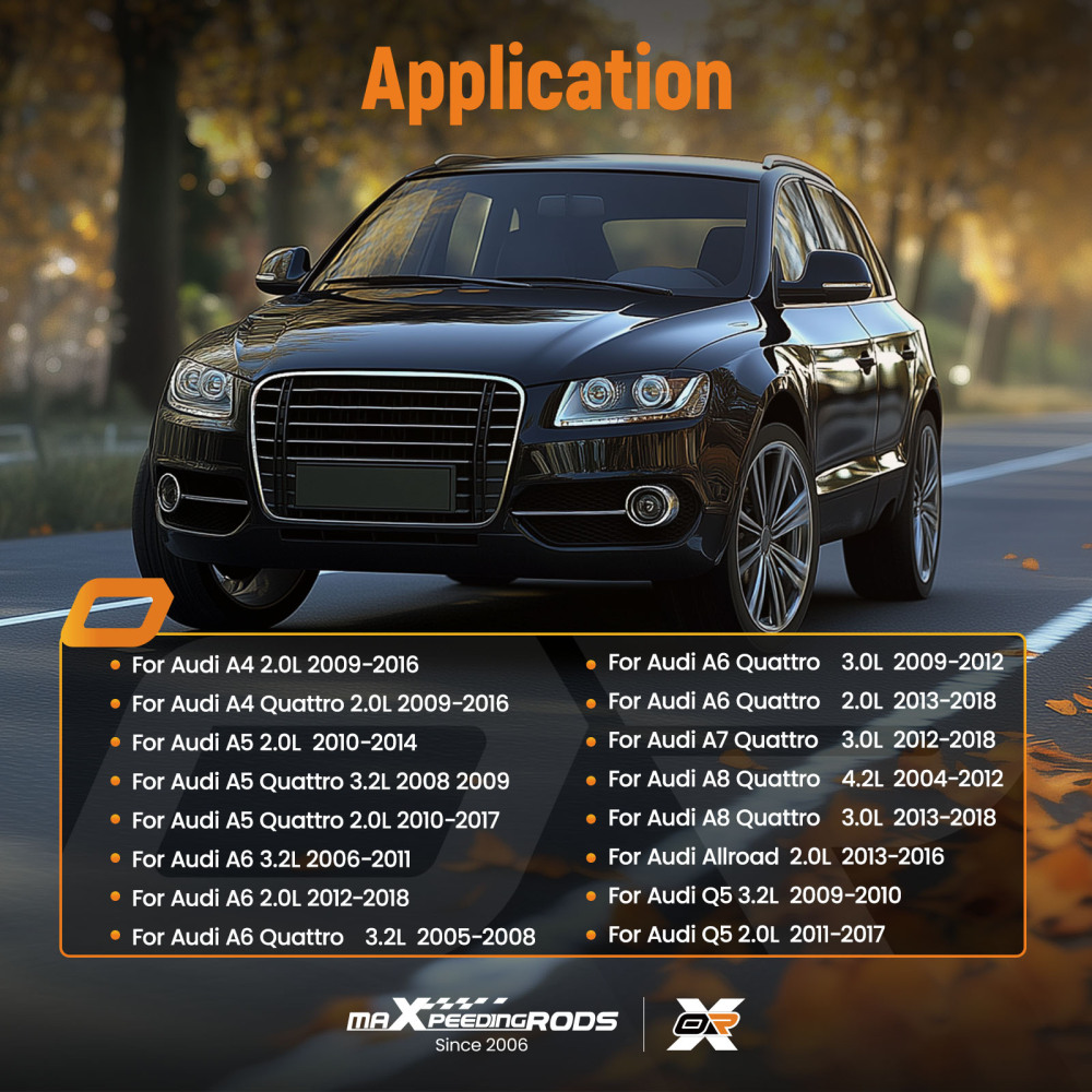 2 ABS Wheel Speed Sensors compatible for Audi A4 A5 allroad 2.0 3.0L 2009-16 4E0927803F