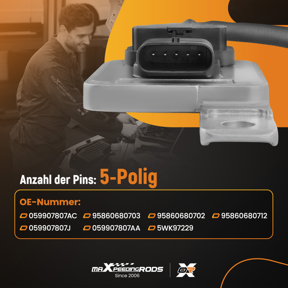 Nitrogen Oxide NOX Sensor compatible for VW Touareg 3.0 V6 TDI 2010-2018 Cayenne 2014 ON