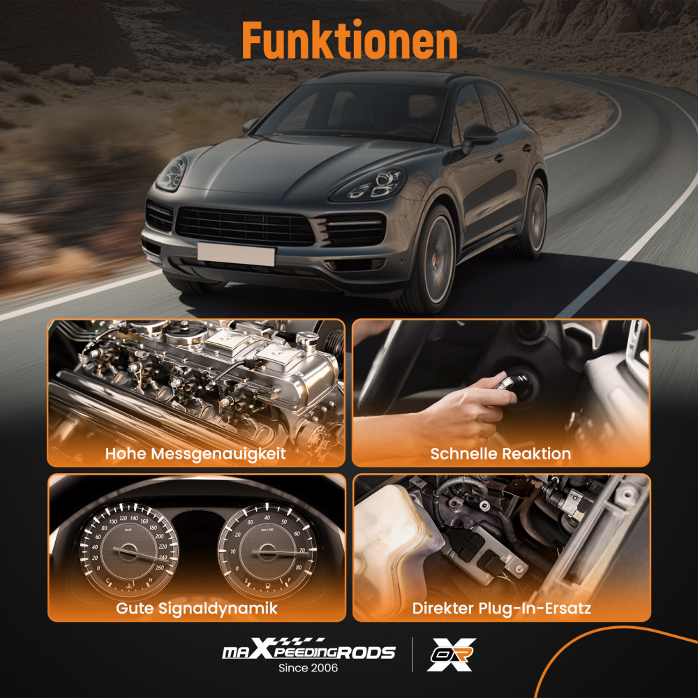 Nitrogen Oxide NOX Sensor compatible for VW Touareg 3.0 V6 TDI 2010-2018 Cayenne 2014 ON