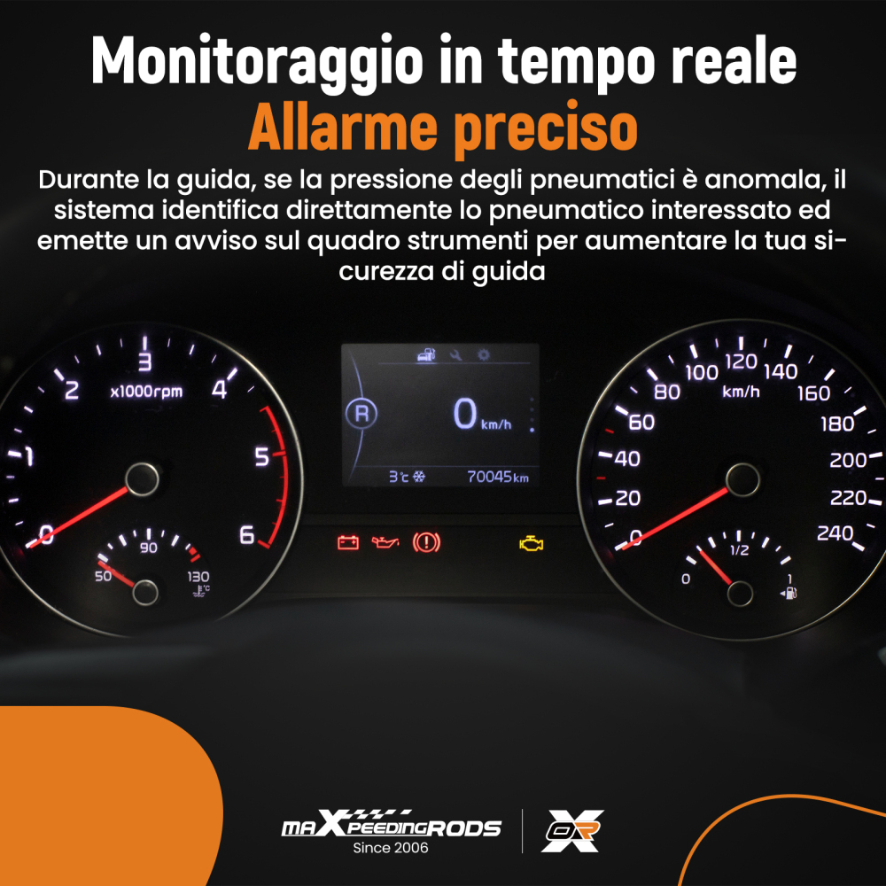 4x Pneumatico Pressione Sensore compatibile per Hyundai Santa Fe Sport 18 - 20 52933-F2000