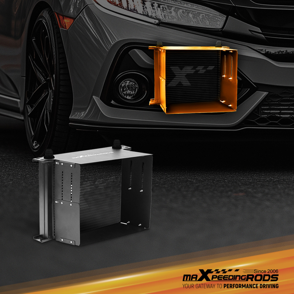 Adjustable Air Guide Frame for 16-30 Row British Oil Cooler Black Aluminum