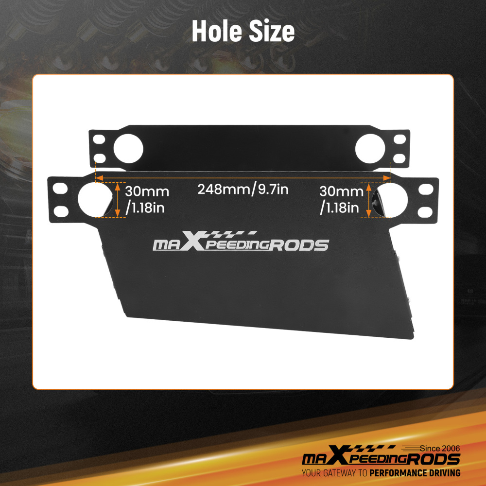 Adjustable Air Guide Frame for 16-30 Row British Oil Cooler Black Aluminum