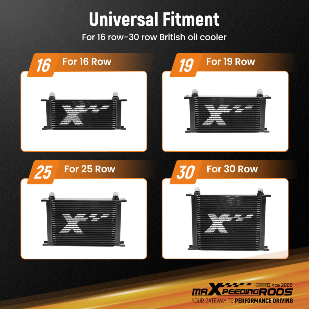 Guide Aria Radiatore Olio Motore per Auto 16-30 File Kit Montaggio Universale