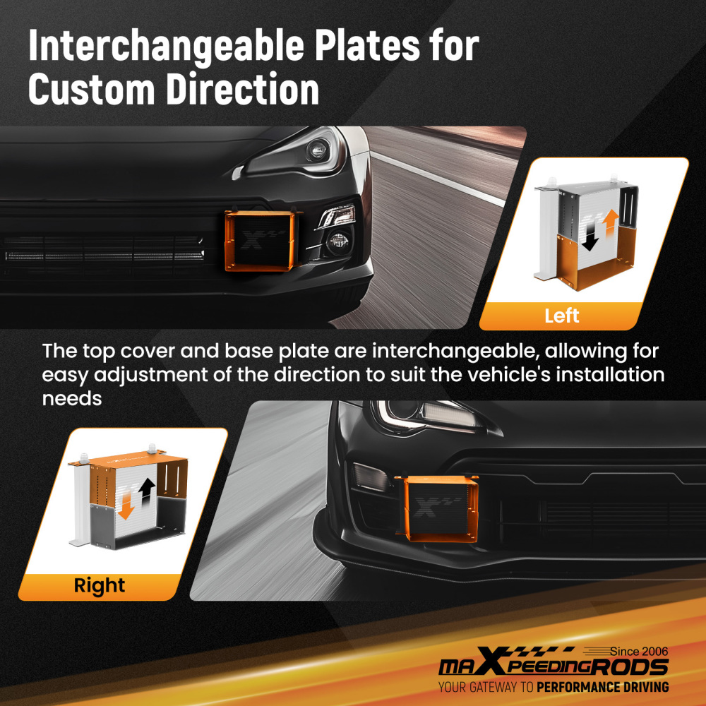 Piastra Deflettore Aria per Radiatore Olio Auto Alluminio Installazione Facile