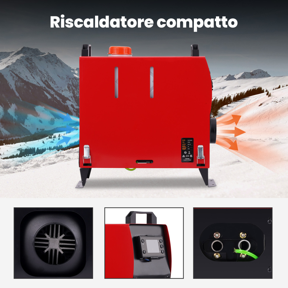 12V 1KW-5KW Diesel Riscaldamento parcheggio Air Heater For Caravan, trucks, cars