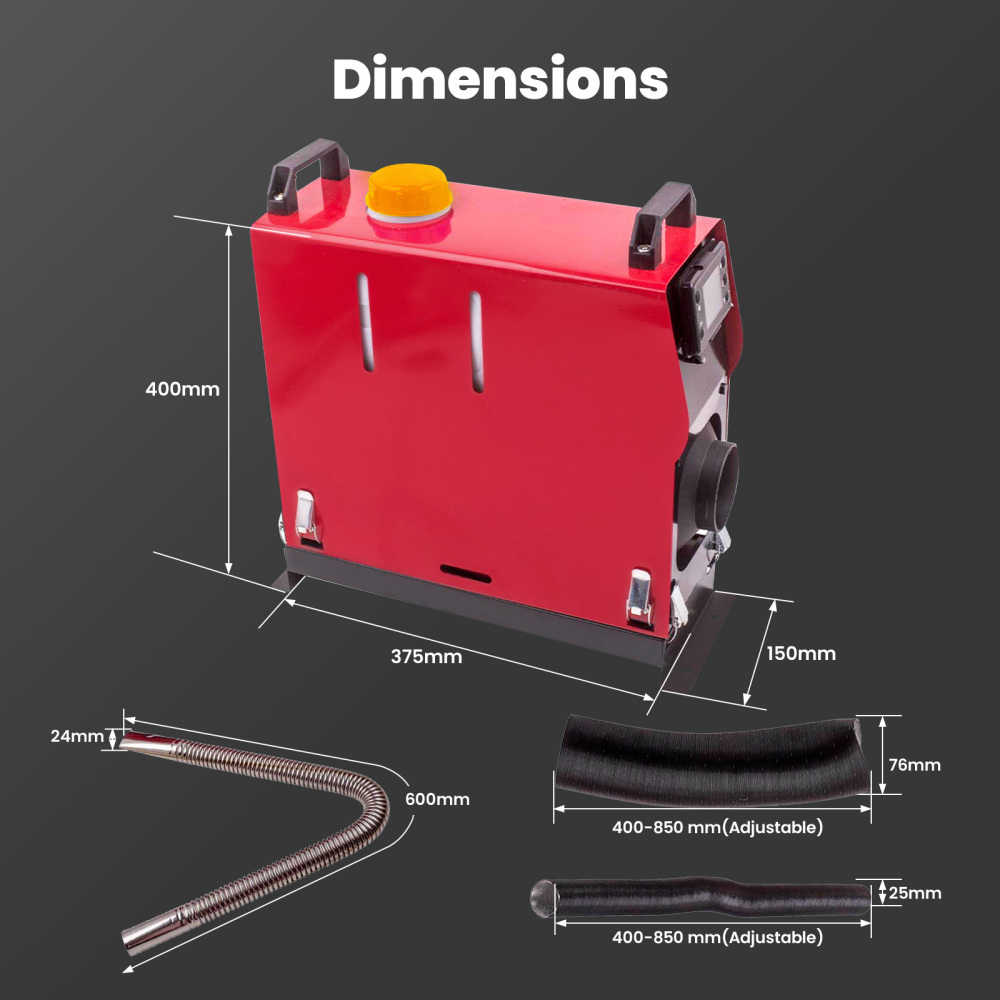 Diesel Air Heater 12V 8KW Tank Remote Control Thermostat Caravan Motorhome RV