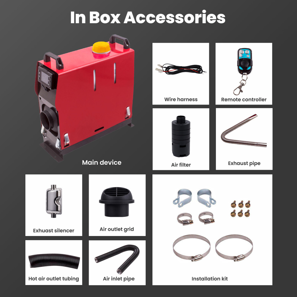 Diesel Air Heater 12V 8KW Tank Remote Control Thermostat Caravan Motorhome RV