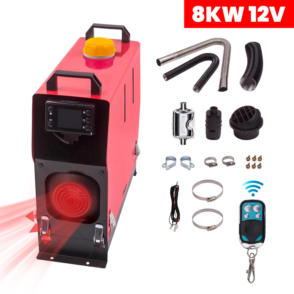Diesel Air Heater 12V 8KW Tank Remote Control Thermostat Caravan Motorhome RV