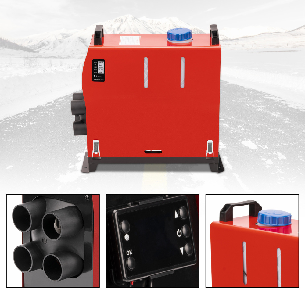 Air diesel chauffage LCD à distance 2KW-8KW 12V pour SUV Motorhomes voiture camion 4 trous