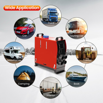 Air diesel chauffage LCD à distance 2KW-8KW 12V pour SUV Motorhomes voiture camion 4 trous