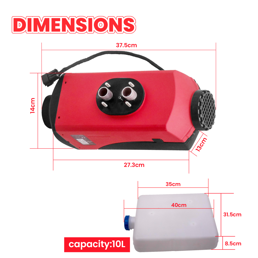 Diesel Heater 12V 5KW Digital Switch 10LTank diesel heater for Van Lorry Boat Van Thermostat