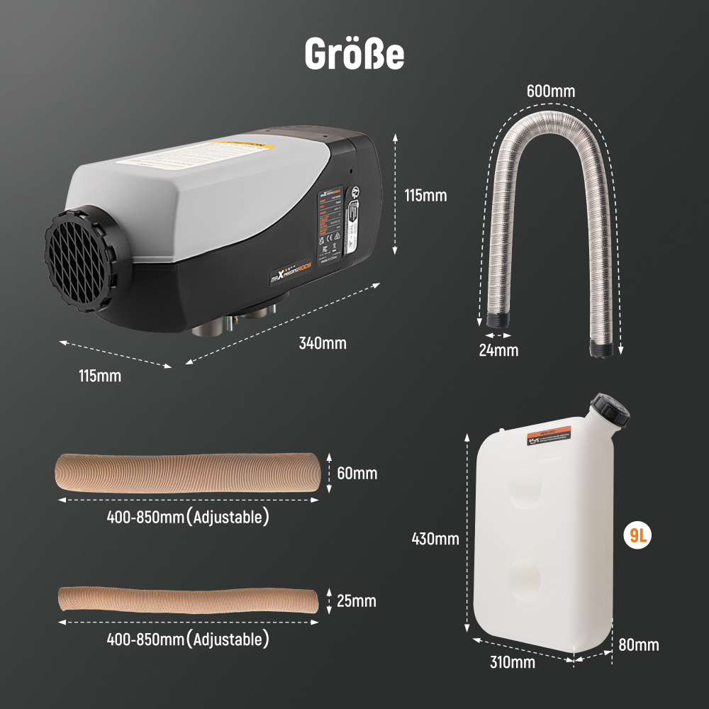 2KW 12V Air Diesel Parking Heater Thermostat w/ LCD Remote Controller RV Van Bus