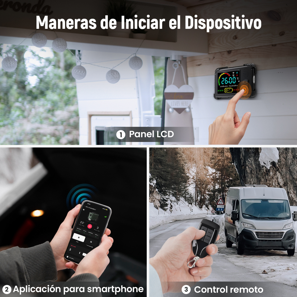 2KW 12V Air Diesel Parking Heater Thermostat w/ LCD Remote Controller RV Van Bus