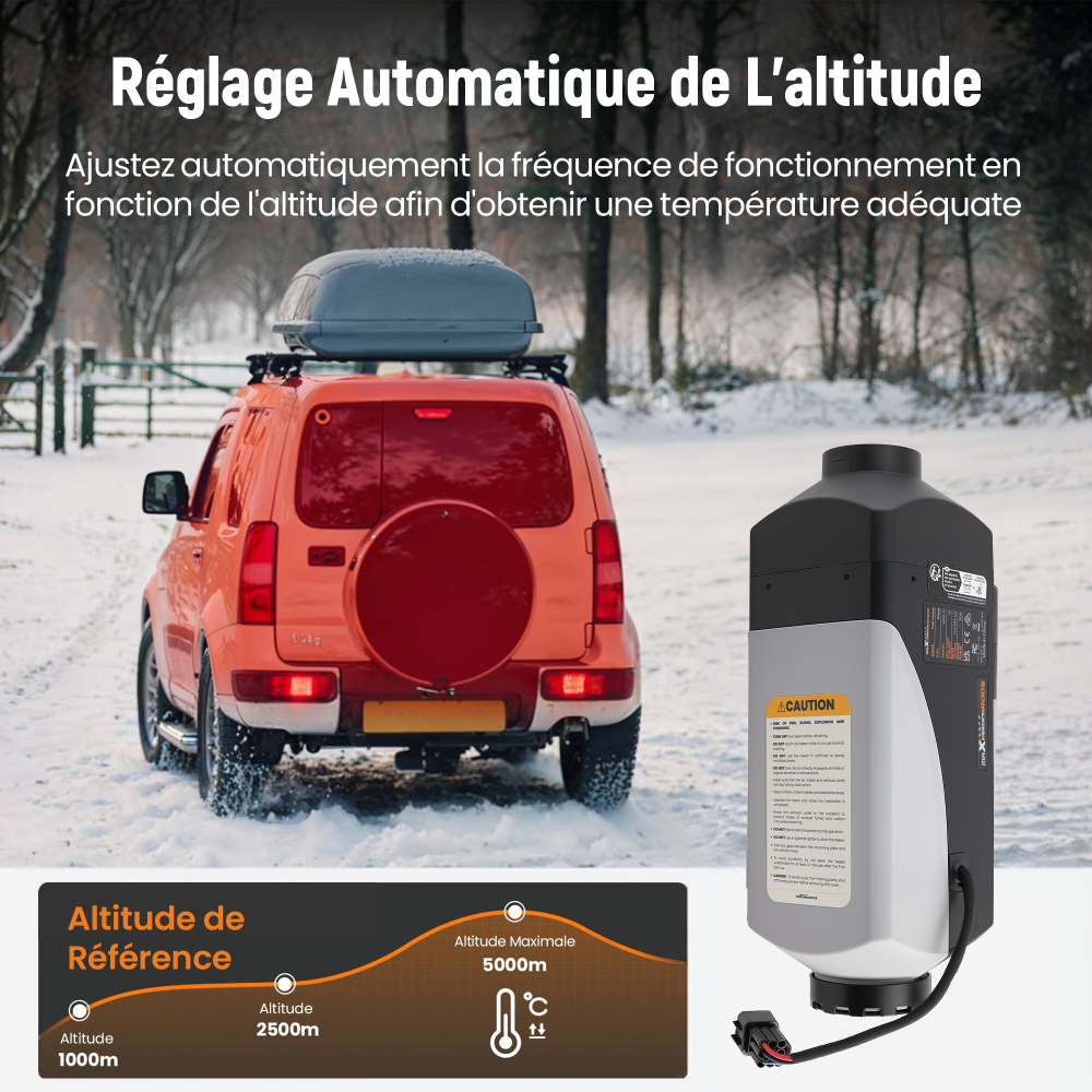 2KW 12V Air Diesel Parking Heater Thermostat w/ LCD Remote Controller RV Van Bus