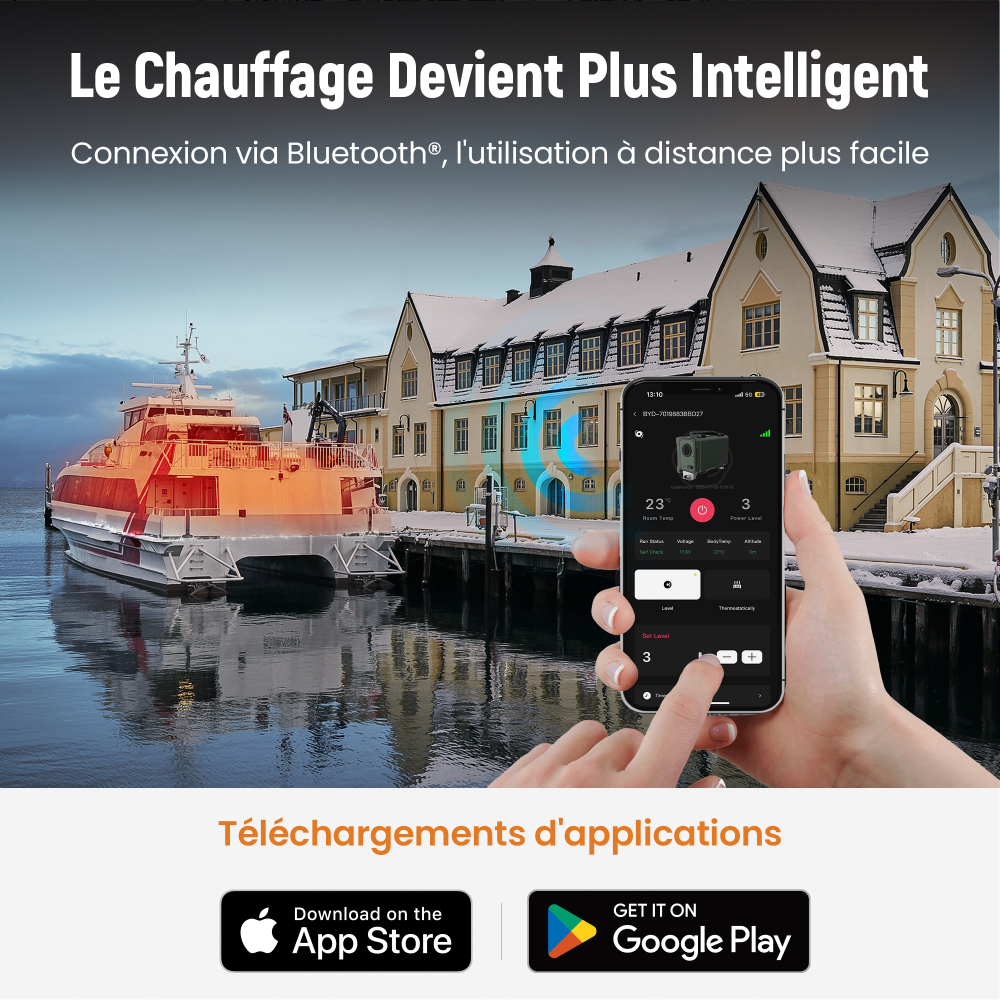 2KW 12V Air Diesel Parking Heater Thermostat w/ LCD Remote Controller RV Van Bus