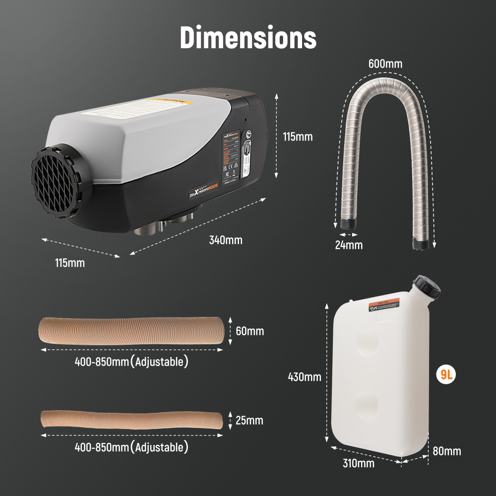 2KW 12V Air Diesel Parking Heater Thermostat w/ LCD Remote Controller RV Van Bus