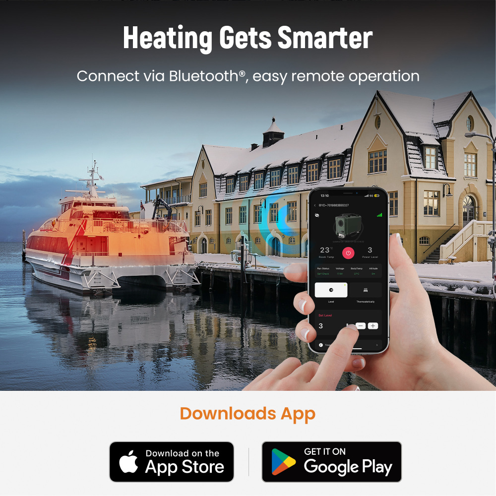 2KW 12V/24V App Controllo Calefactor Calentador de Aire Diesel Air Heater