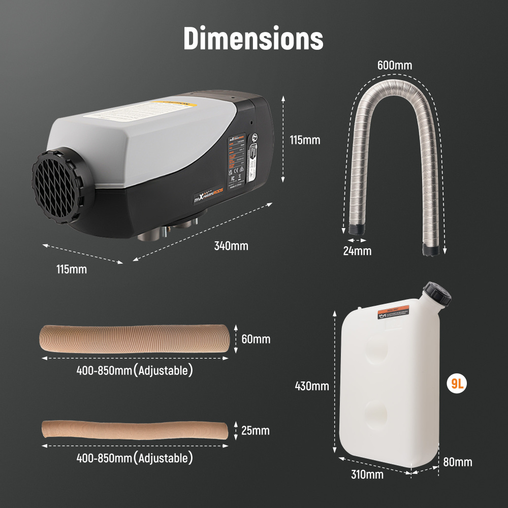 2KW 12V/24V App Controllo Calefactor Calentador de Aire Diesel Air Heater