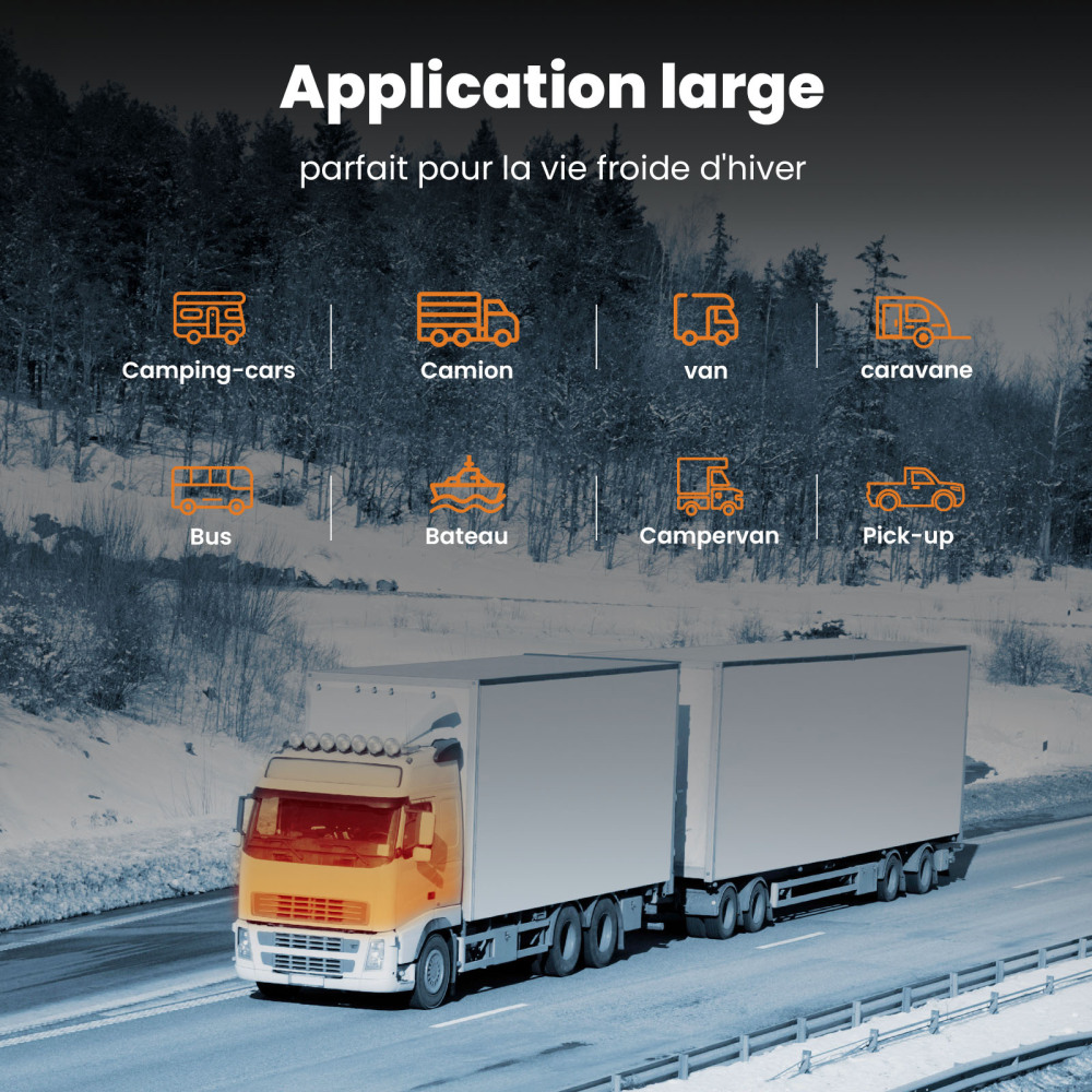 12V 2KW-8KW Diesel Air Heater 10L Tank LCD Hole Car Bus Trucks Boats Bateau Neuf