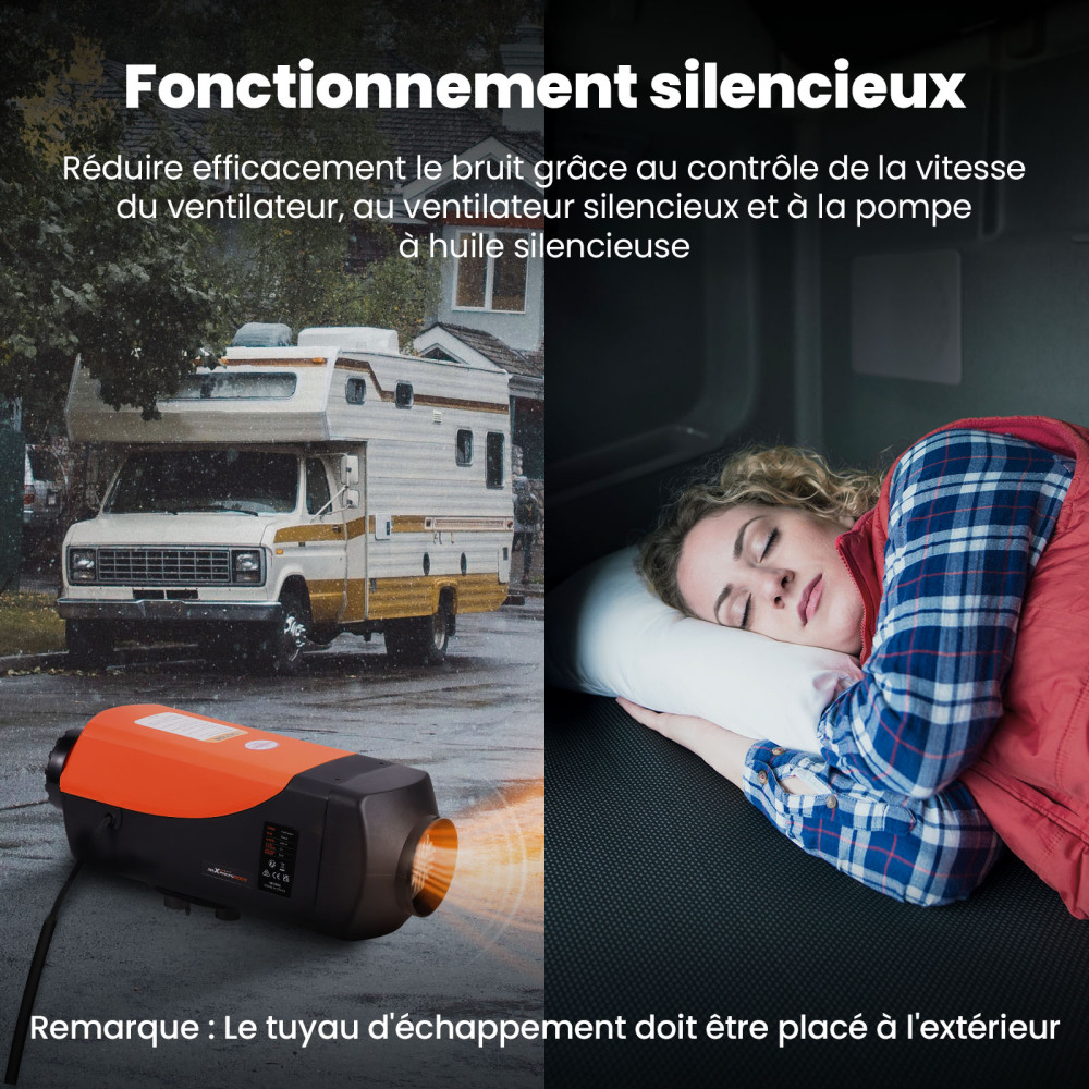 12V 2KW-8KW Diesel Air Heater 10L Tank LCD Hole Car Bus Trucks Boats Bateau Neuf