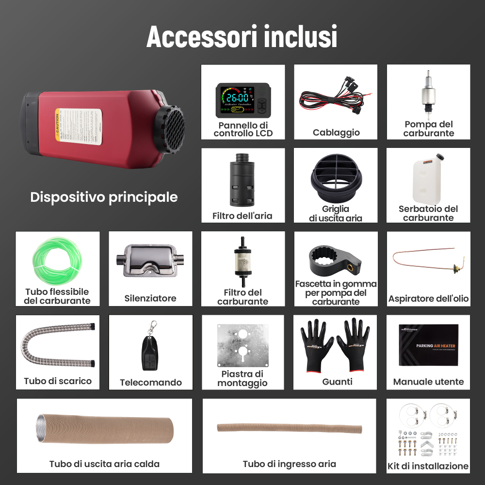 8kw Riscaldamento ad aria diesel Air Heater Controllo App LCD for Camion Camper