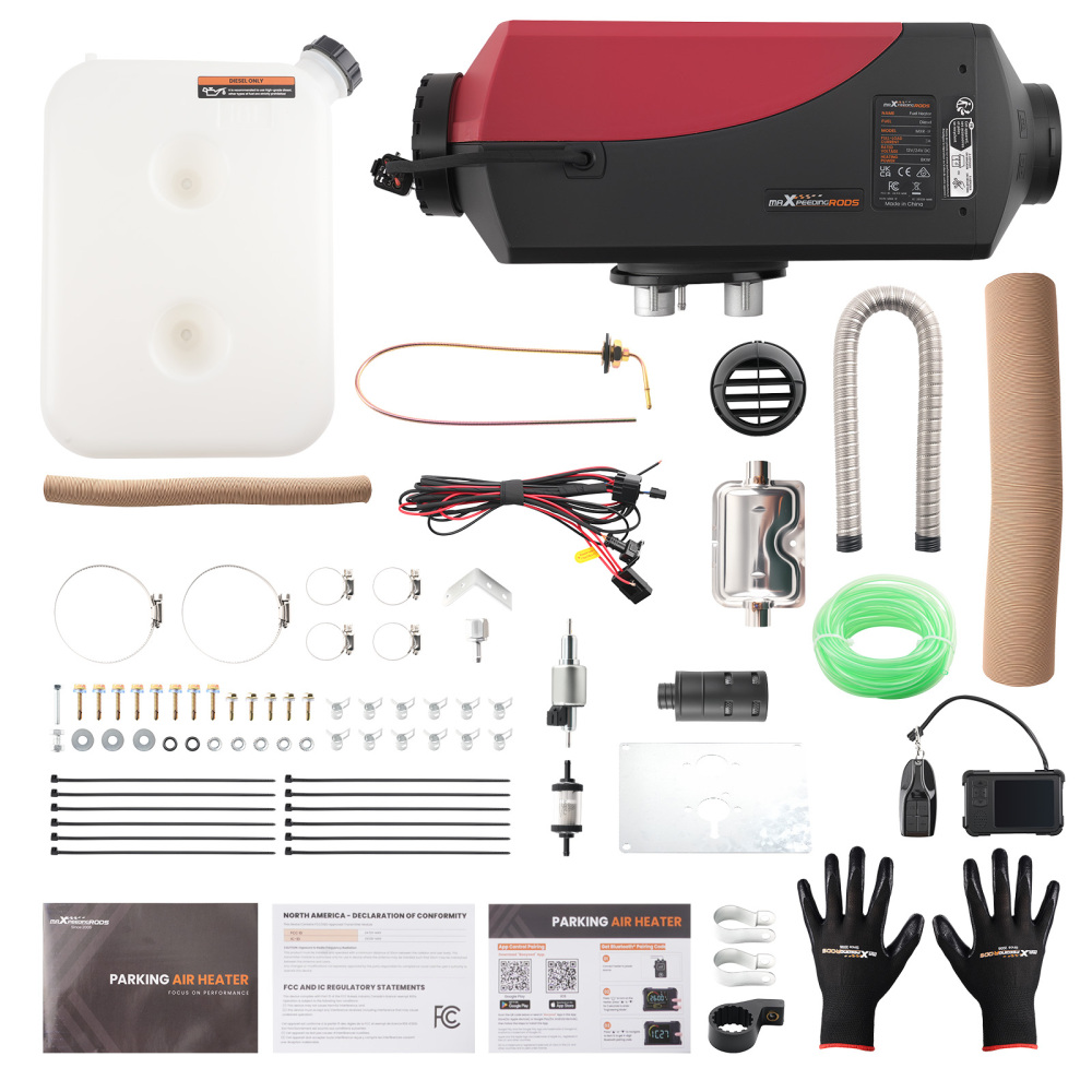 12V 2KW-8KW Diesel Air Heater 10L Tank LCD Hole Car Bus Trucks Boats Bateau Neuf