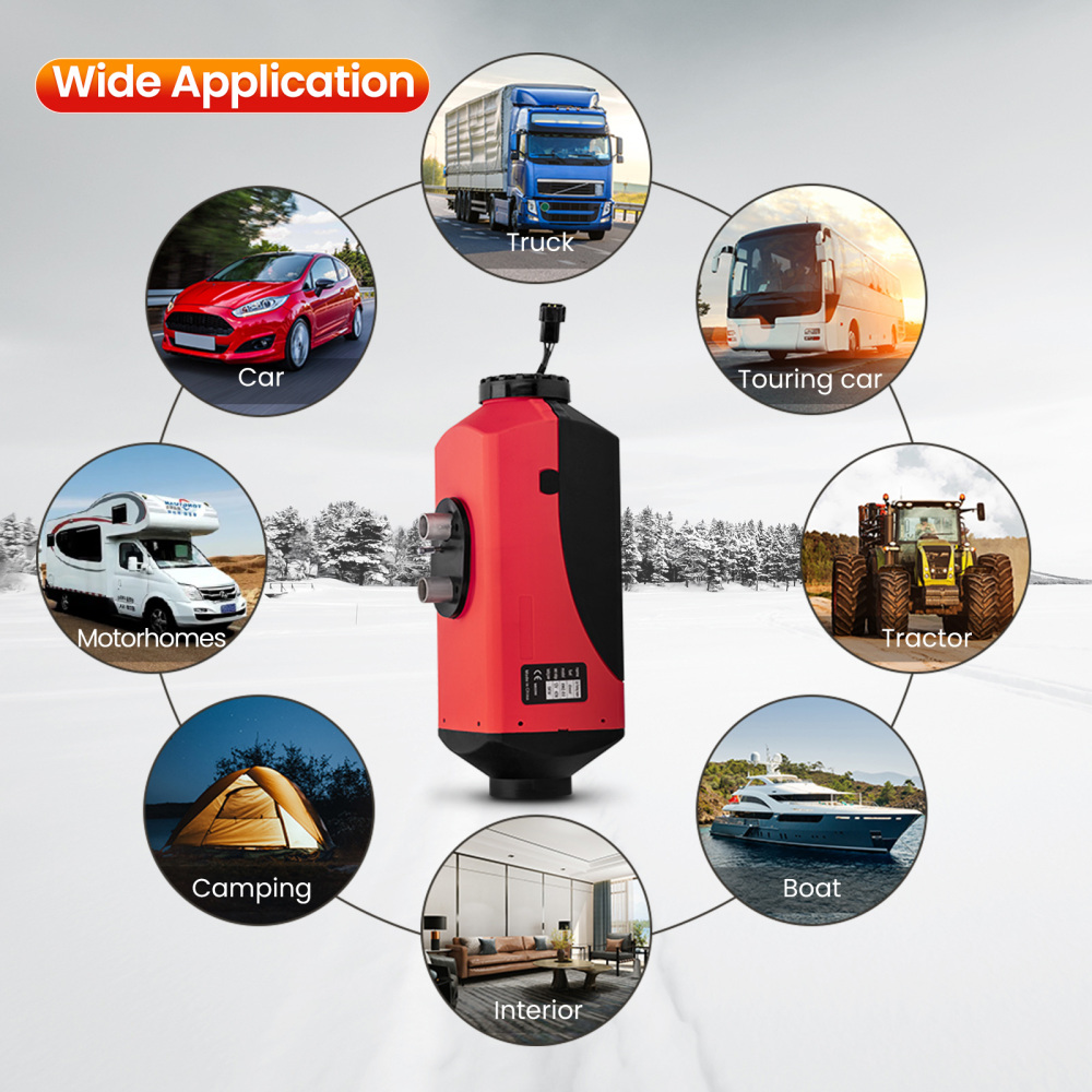 12V 5KW Chauffage à air diesel 2KW ~ 5KW Télécommande LCD Caravane Camping-car Camions