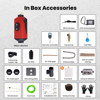 Voiture Chauffage 5KW 12v Air Diesel Fuel Heater LCD Monitor for Camion Bateau