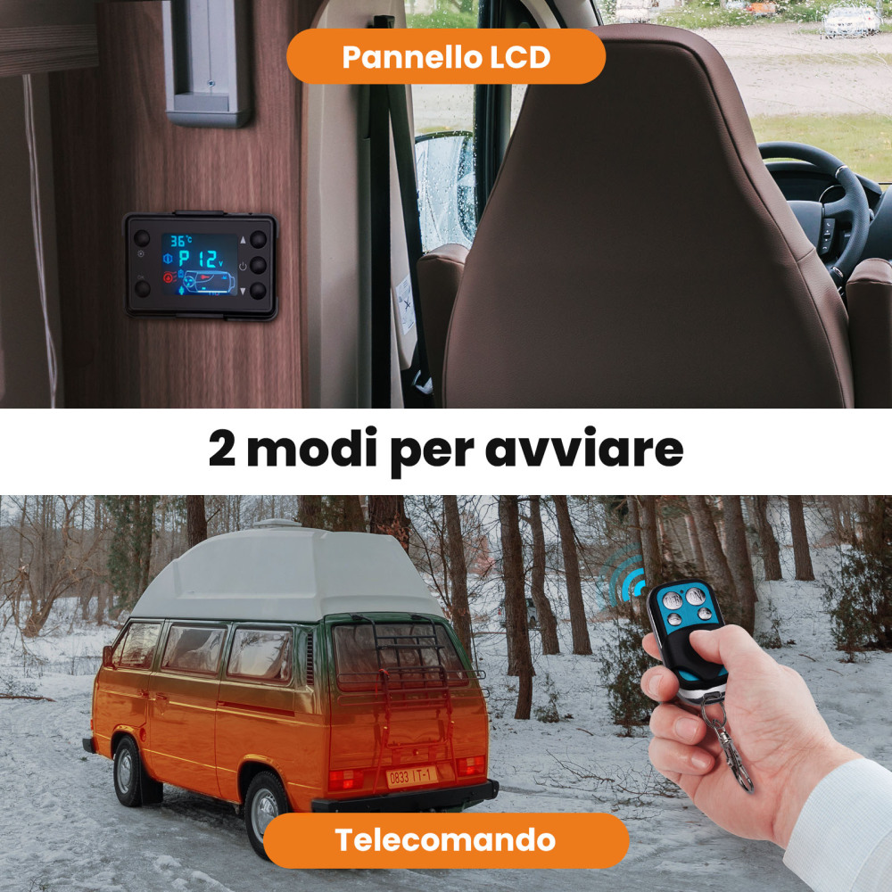 5kw Diesel Air Heater Riscaldamento Diesel 12v Riscaldatore Diesel LCD Switch