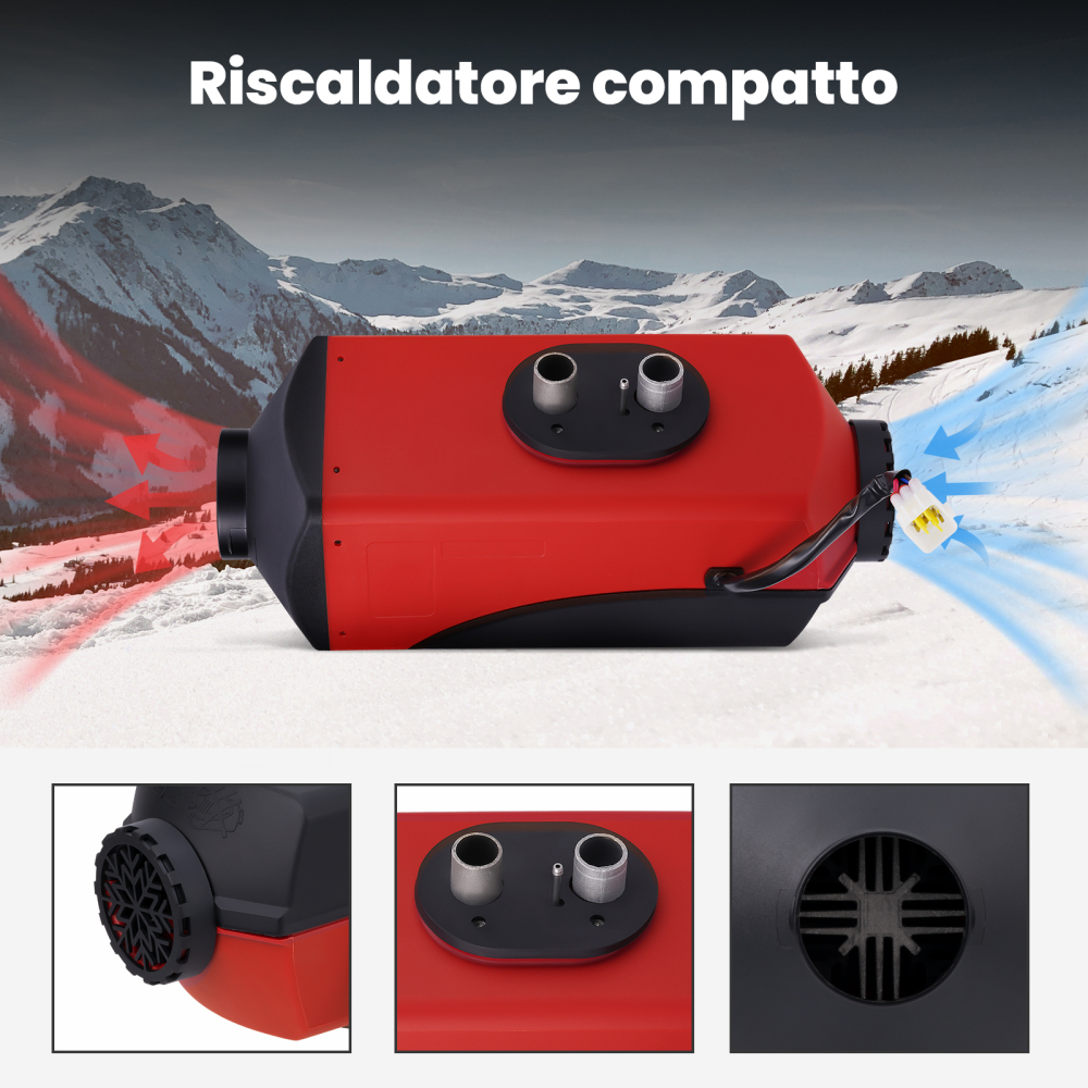 5kw Diesel Air Heater Riscaldamento Diesel 12v Riscaldatore Diesel LCD Switch