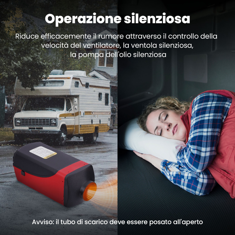 5kw Diesel Air Heater Riscaldamento Diesel 12v Riscaldatore Diesel LCD Switch