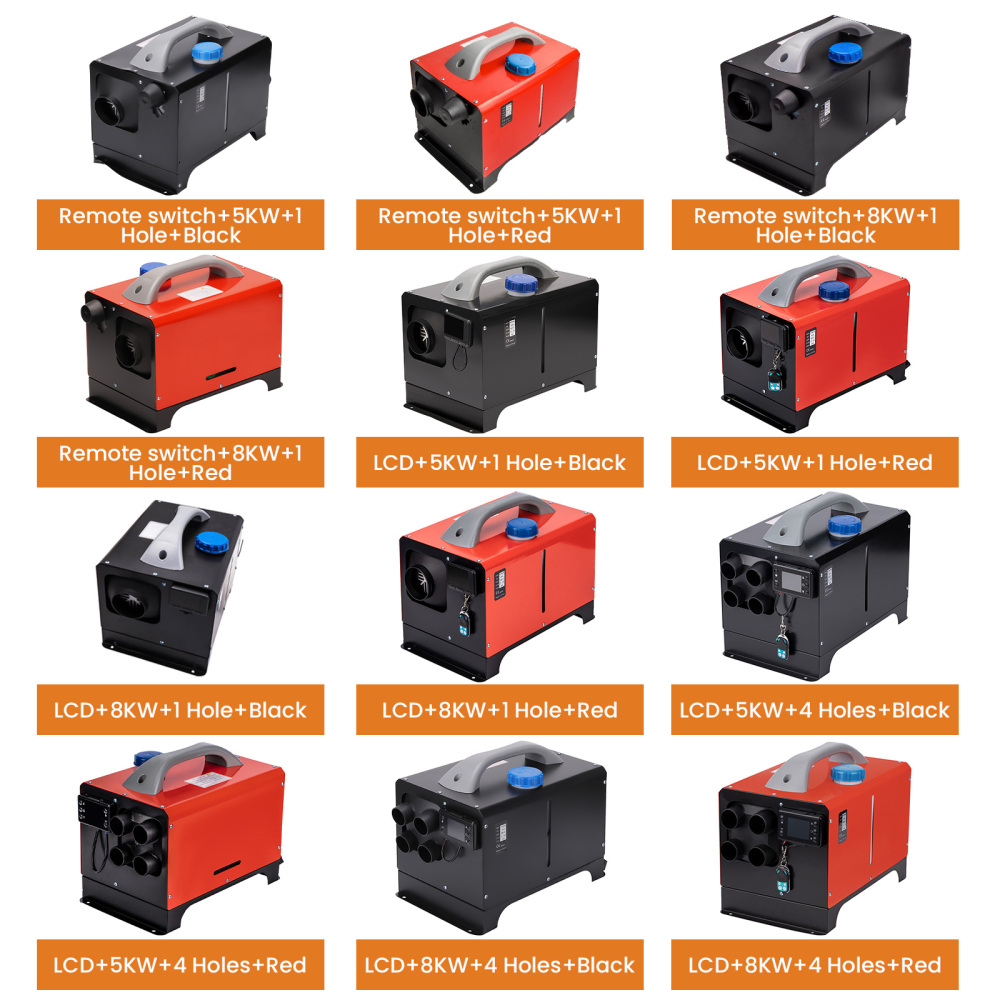 12v 5000w Diesel Air Heater Chauffage Voiture Pour Bateaux Motorhome Camion Lcd