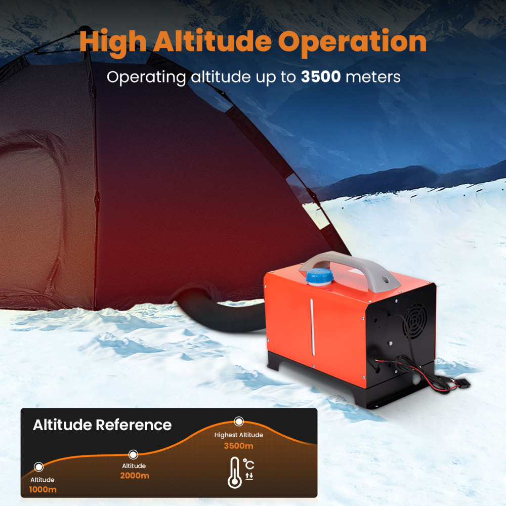 12v 5000w Diesel Air Heater Chauffage Voiture Pour Bateaux Motorhome Camion Lcd