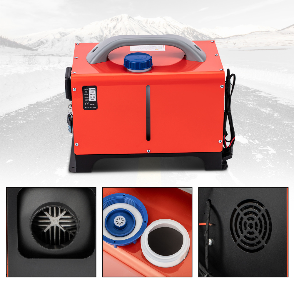 12v 5000w Diesel Air Heater Chauffage Voiture Pour Bateaux Motorhome Camion Lcd