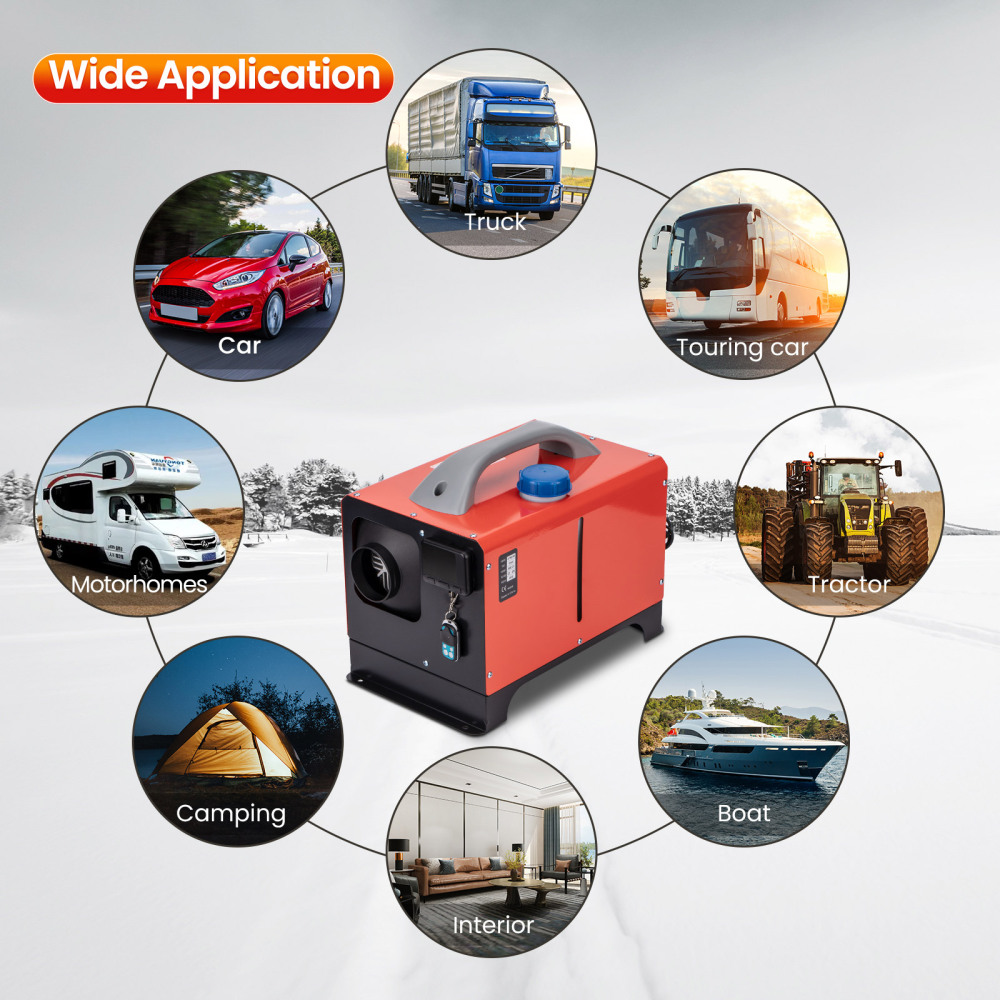 12v 5000w Diesel Air Heater Chauffage Voiture Pour Bateaux Motorhome Camion Lcd