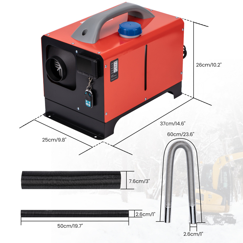 12v 5000w Diesel Air Heater Chauffage Voiture Pour Bateaux Motorhome Camion Lcd